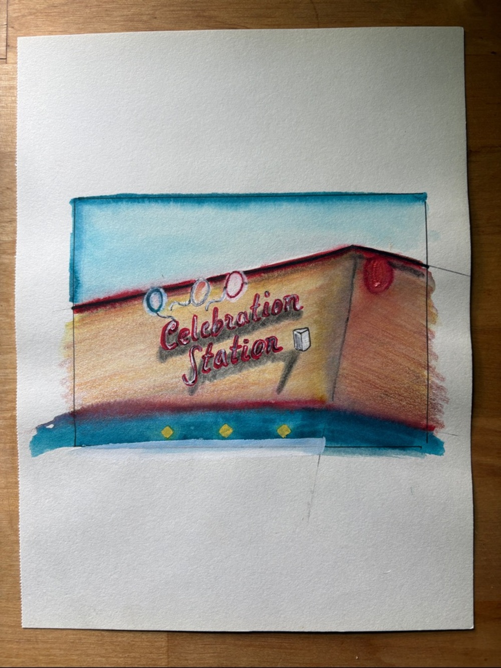 Celebration Station Sign illustration  - Veterans Blvd Metairie
